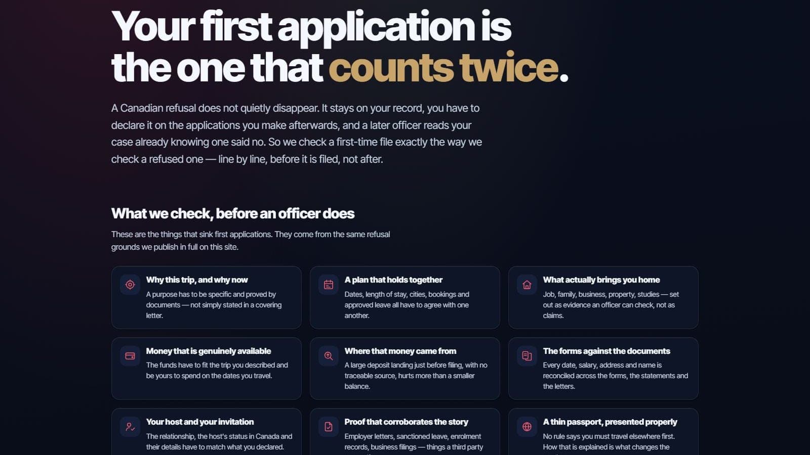 What is checked before an officer does