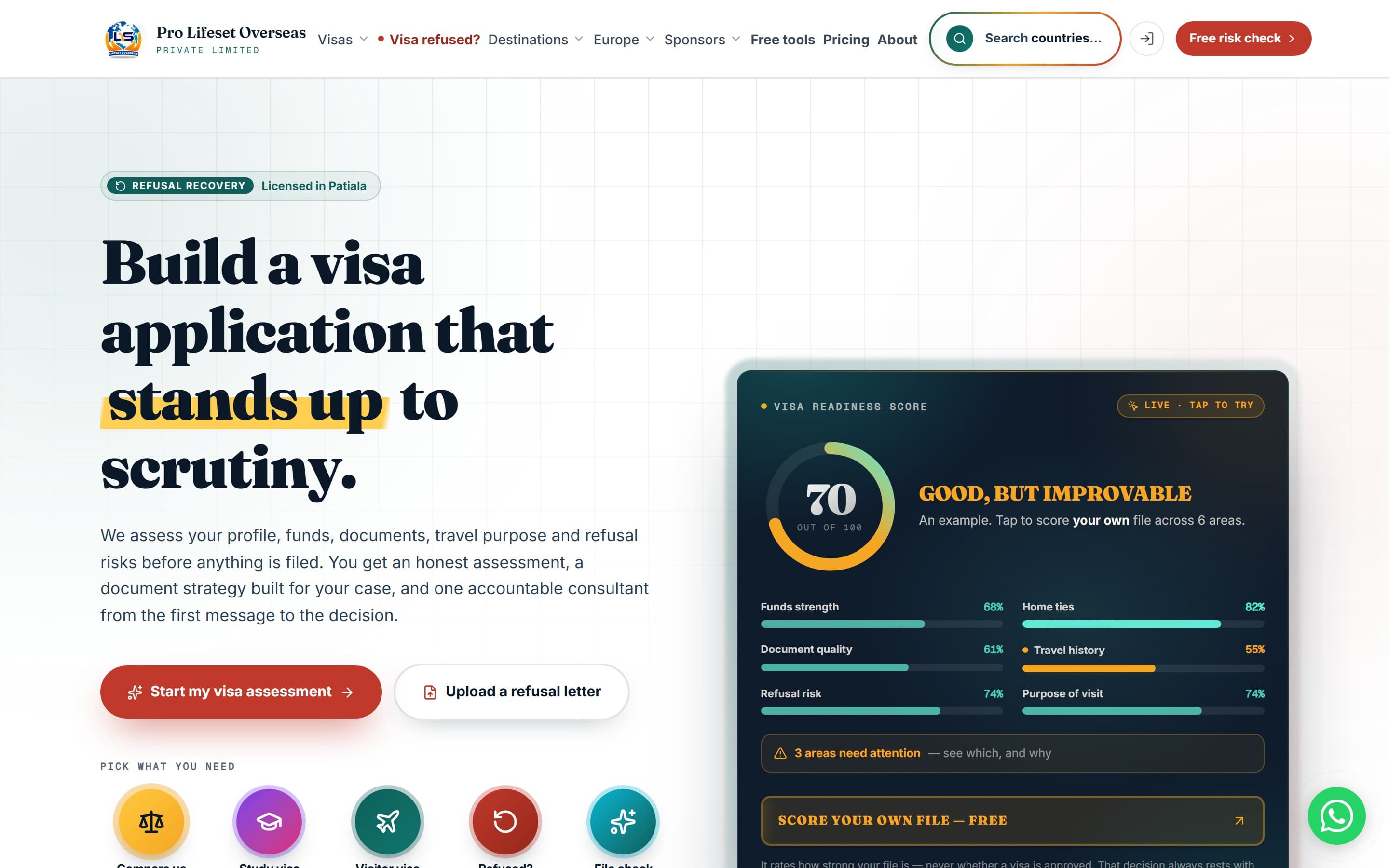 Lifeset Overseas — PTA-licensed immigration consultancy with client portal + 8-country playbook