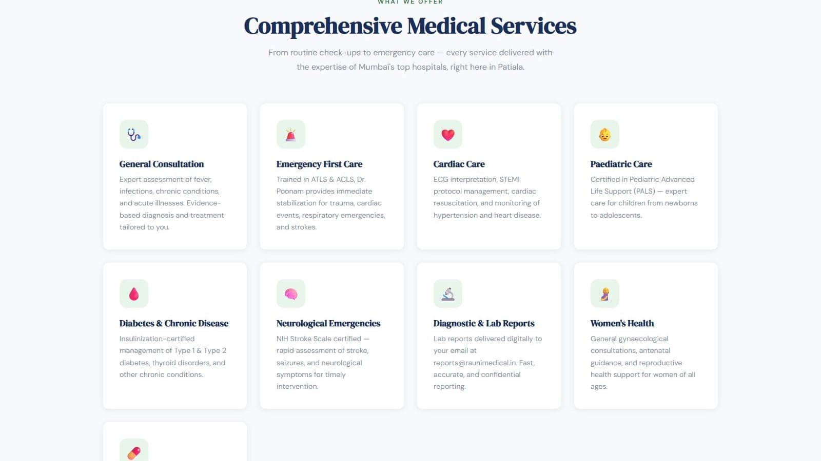 Nine services, from check-ups to strokes