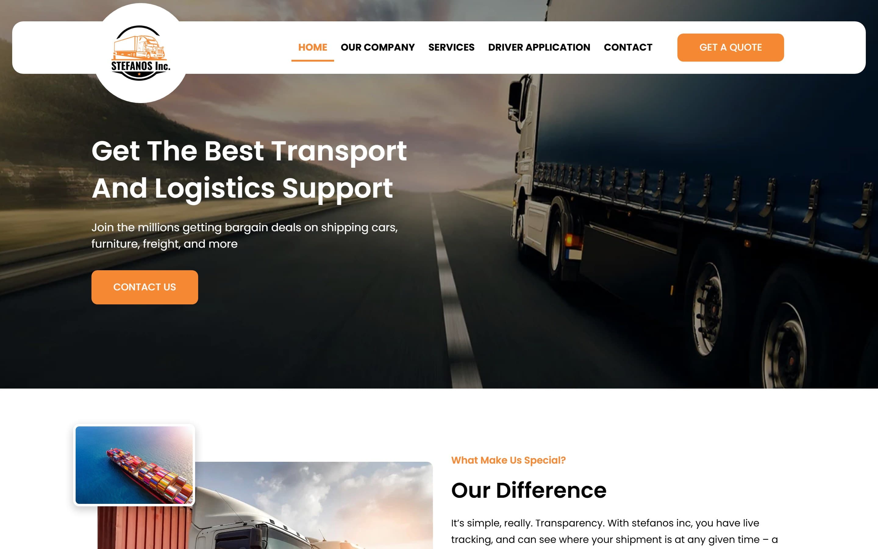 B2B grocery freight + logistics — 60-year operator — Stefano's Inc.