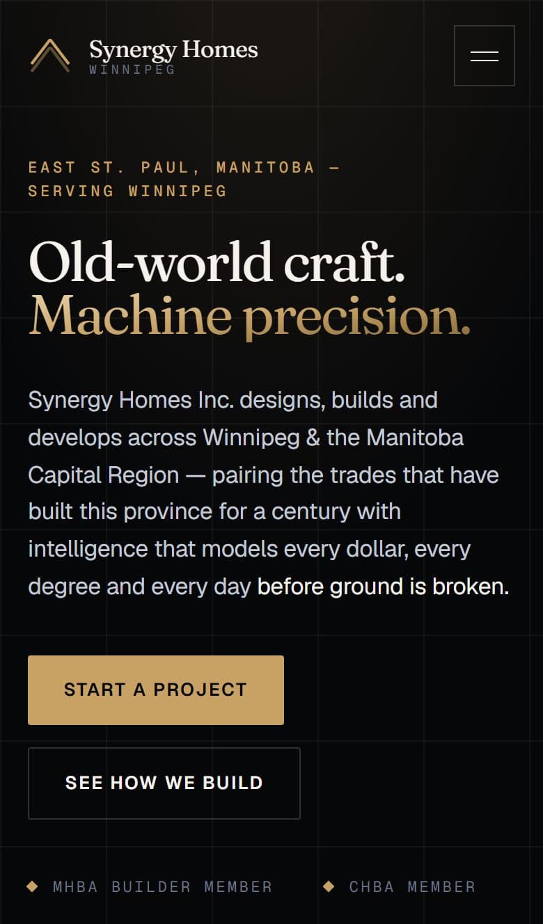 Synergy Homes Inc. on a phone