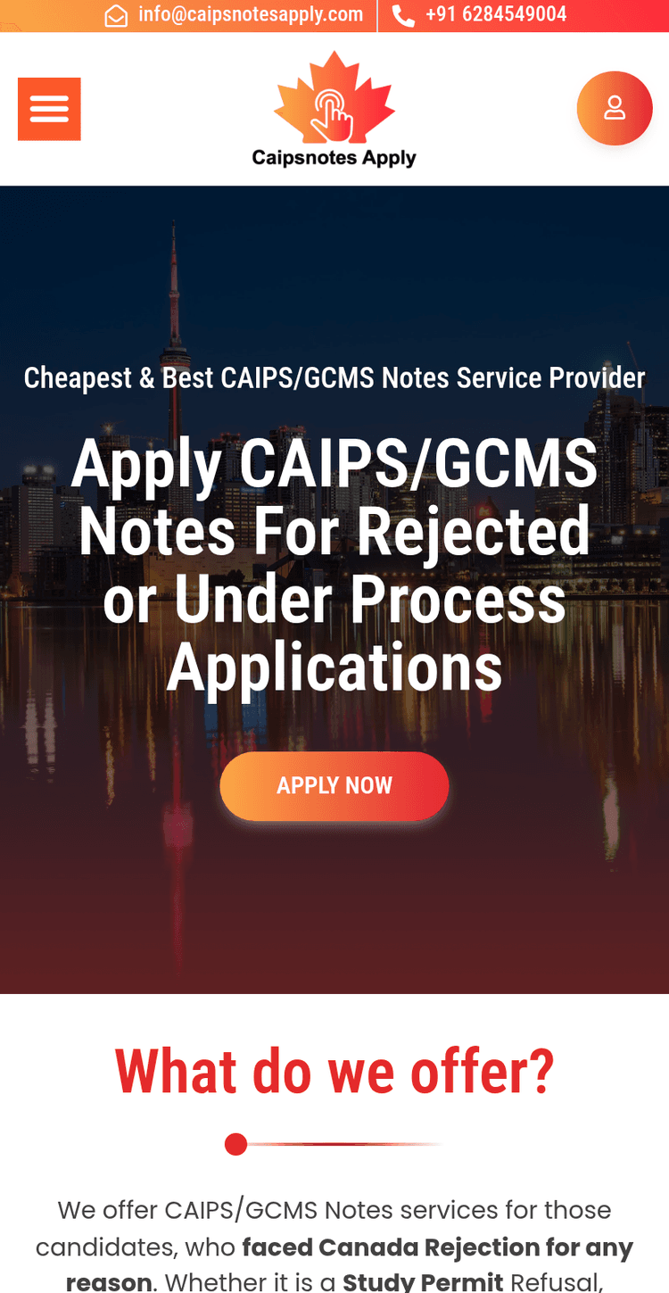 Canadian CAIPS / GCMS notes retrieval webapp with payment and tracking — screenshot 2