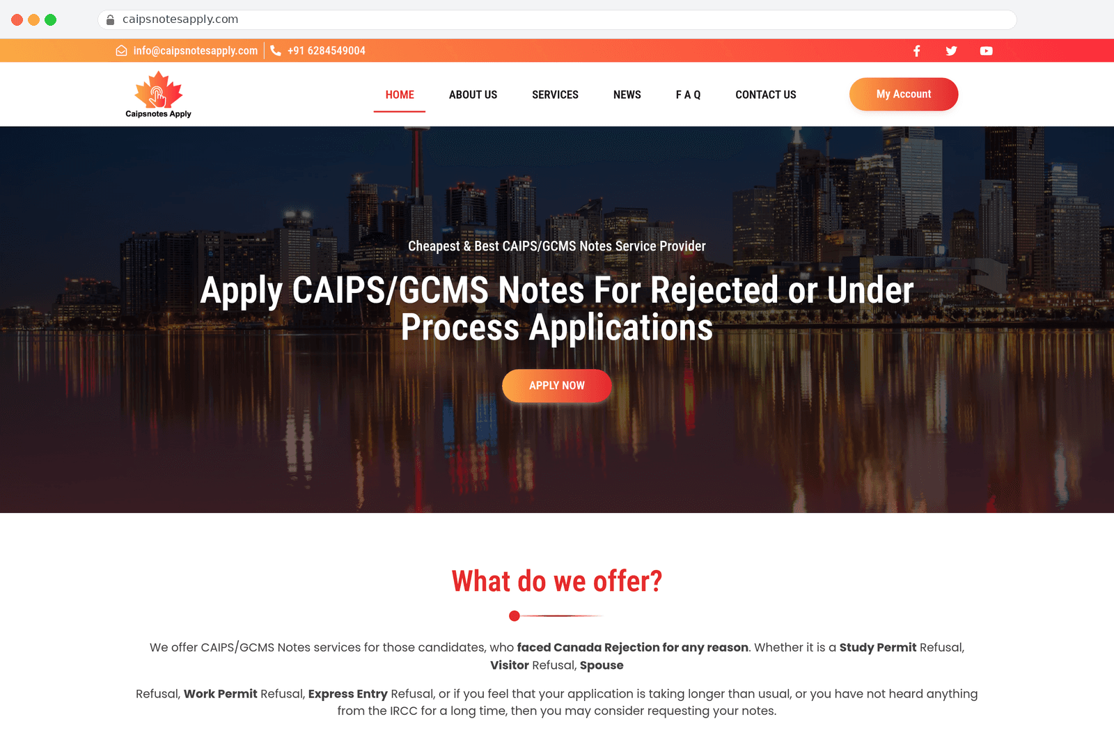 Canadian CAIPS / GCMS notes retrieval webapp with payment and tracking — screenshot 3