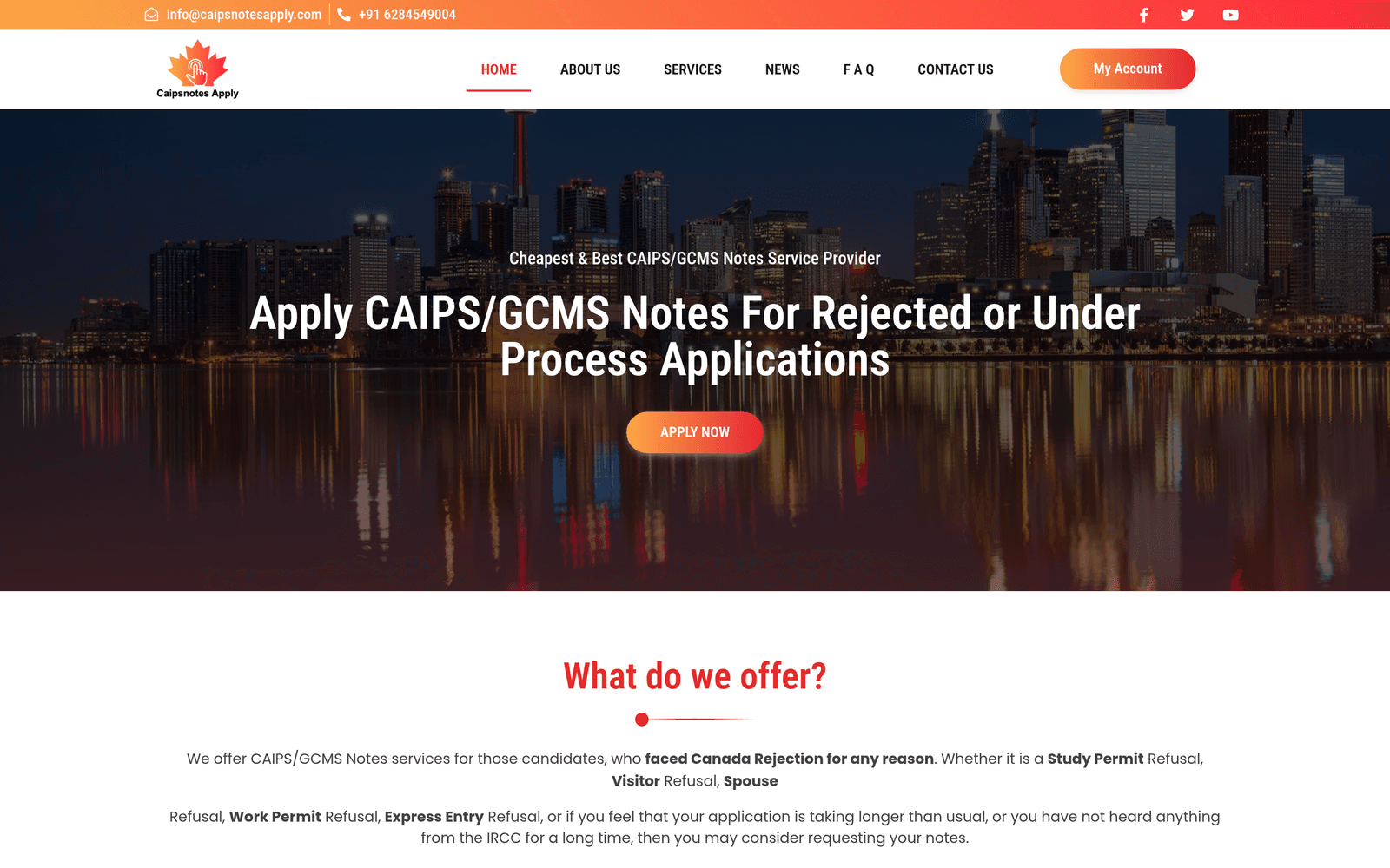 Canadian CAIPS / GCMS notes retrieval webapp with payment and tracking — hero