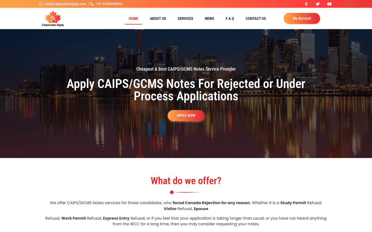 Canadian CAIPS / GCMS notes retrieval webapp with payment and tracking — CAIPS Notes Apply
