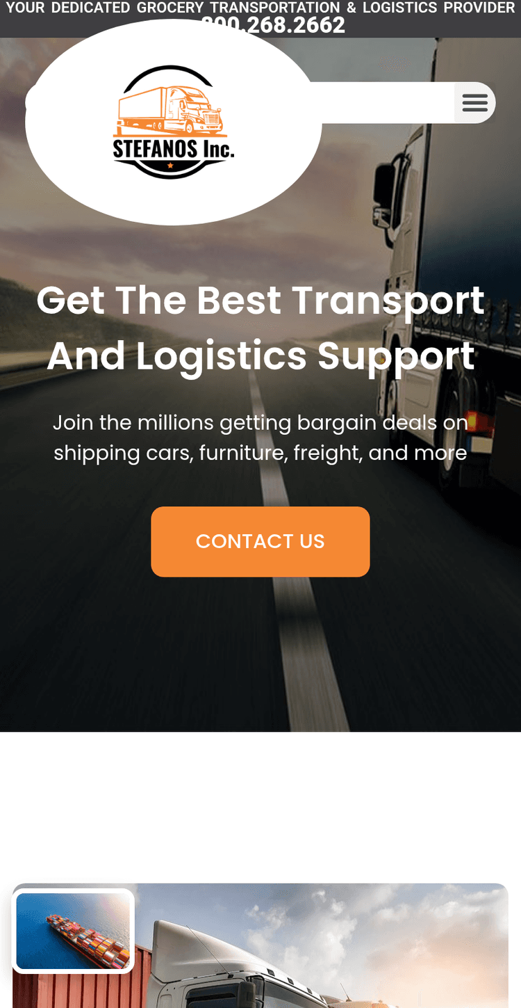 B2B grocery freight + logistics — 60-year operator — screenshot 2